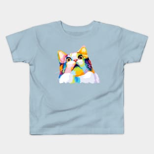 Cute Cat meme Pop art Kids T-Shirt